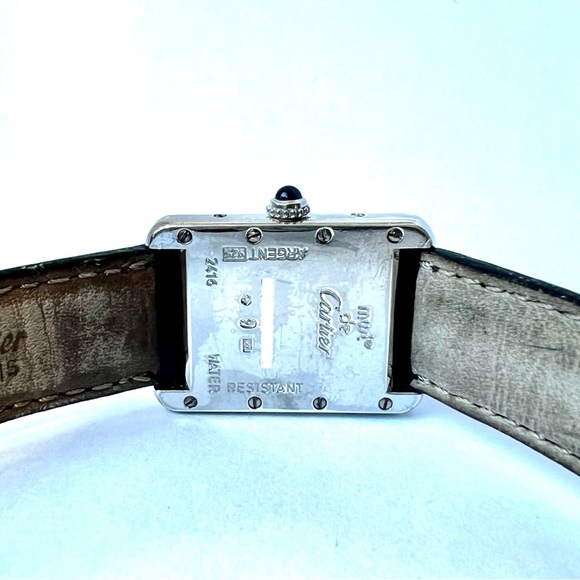 CARTIER TANK Quartz 22mm Silver 0.63TCW Diamond Watch - Picture 6 of 10